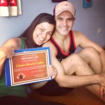 Finally Certified. Here with Bliss Yoga founder, Roland Dela Cruz. He was so ecstatic that I did well in my final exam I started to wonder if he was sorta expecting Id suck.I wouldnt blame him, with my string of trips and stutters throughout the course