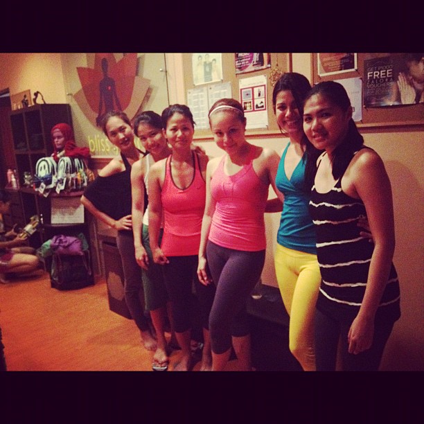 Final photo with Isabel Dulay before her notorios Hot Flow class. I once crawled out during the final resting pose supposedly in secret because I couldnt take the heated room, a decision I later on got reprimanded for--as I should have