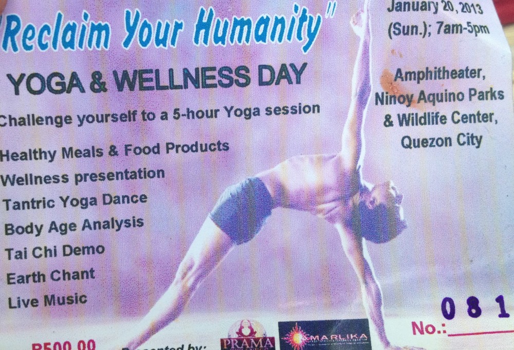 Public yoga event, not bad for awakening Manila