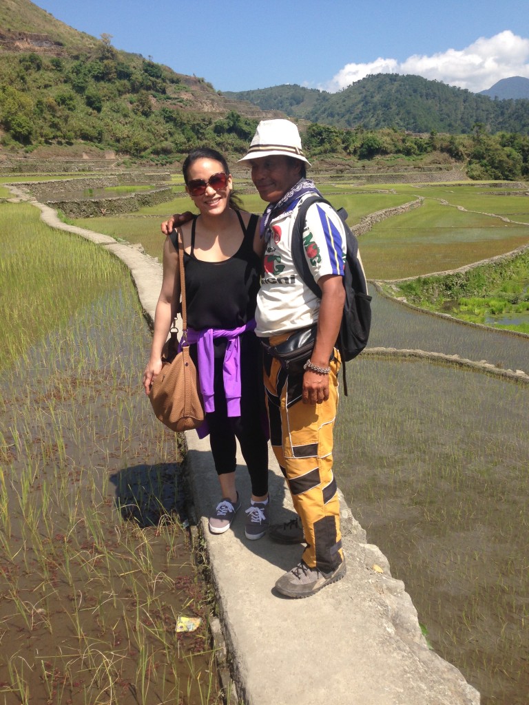 Palayan, or rice terrains in one of the bed of the famous rice terraces