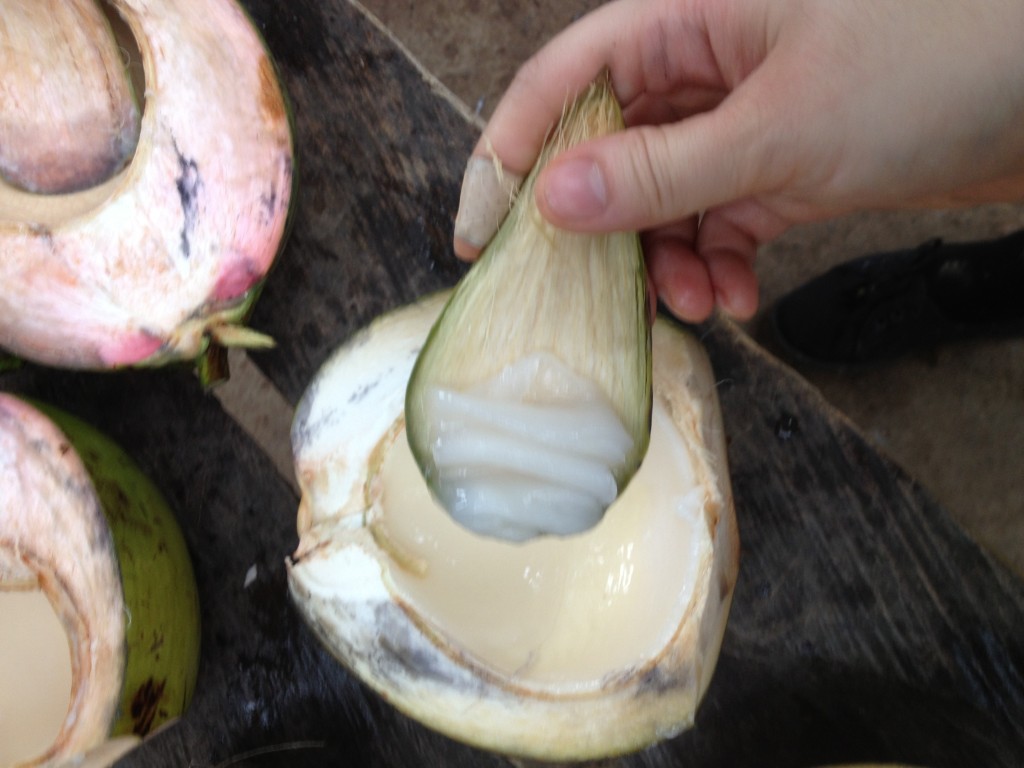 Coco eating innovation by the Coconut traders